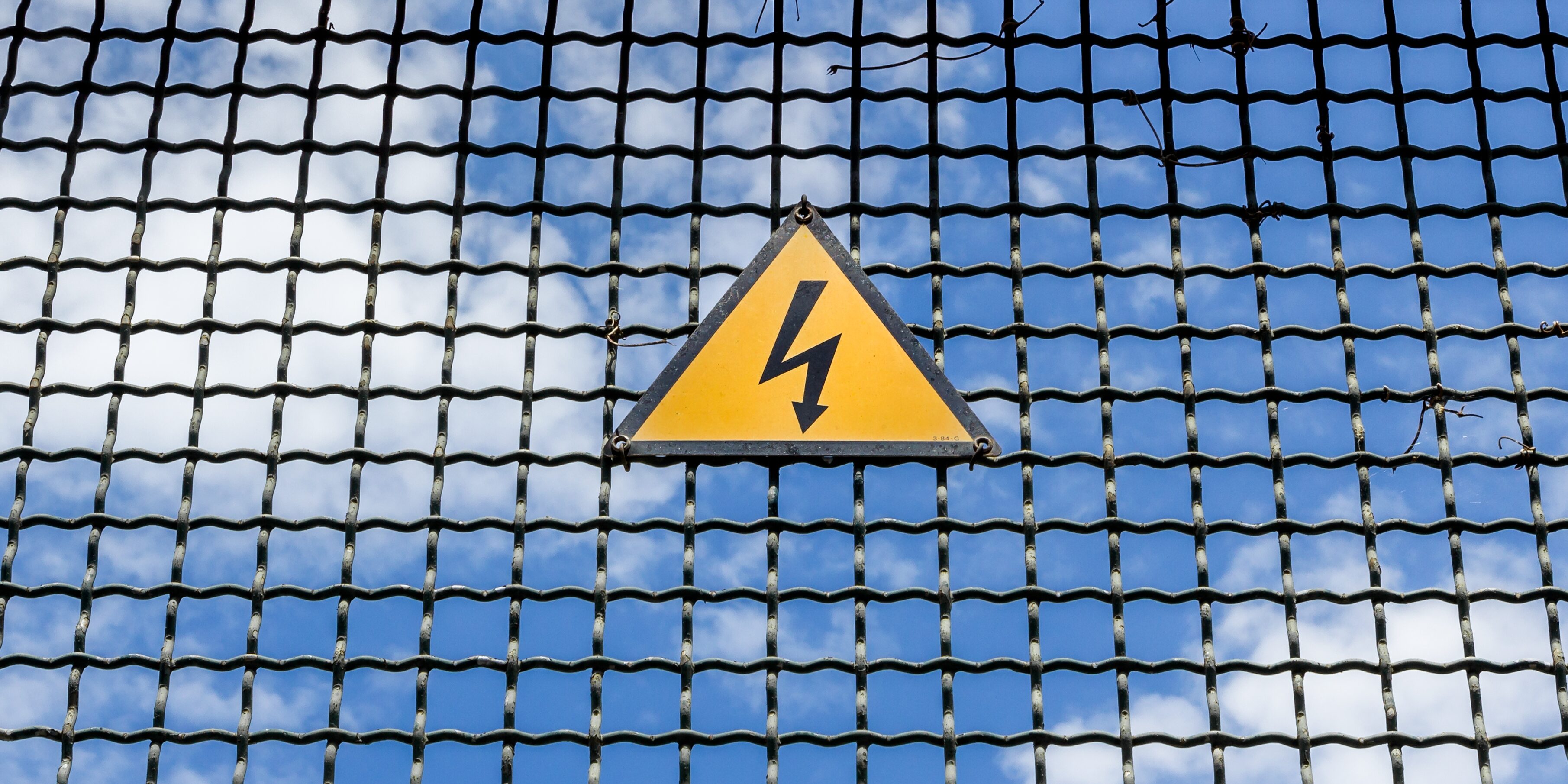 High voltage warning sign